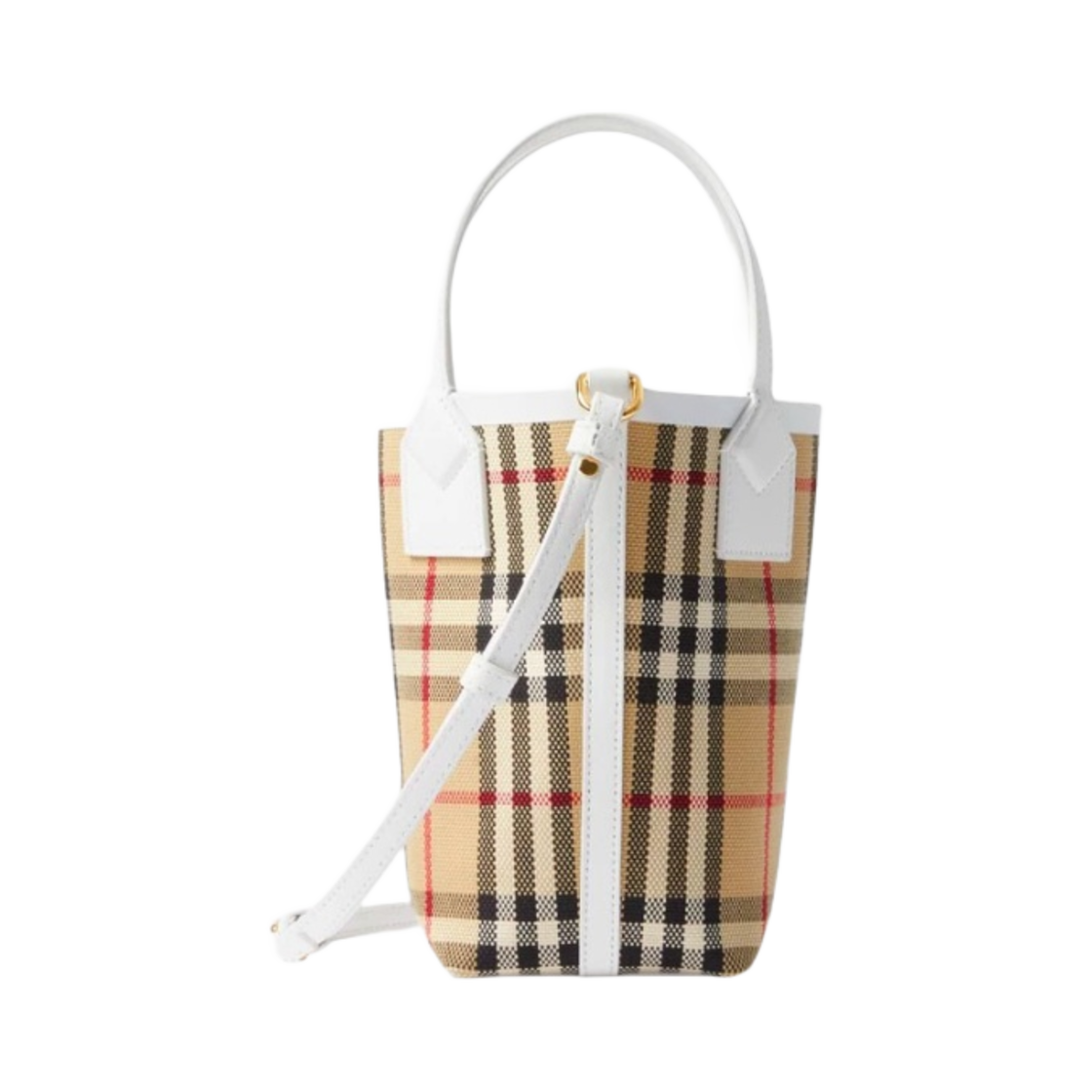버버리 미니 런던 토트백 아카이브 베이지 화이트(Burberry Mini London Tote Bag Archive Beige White) - 2