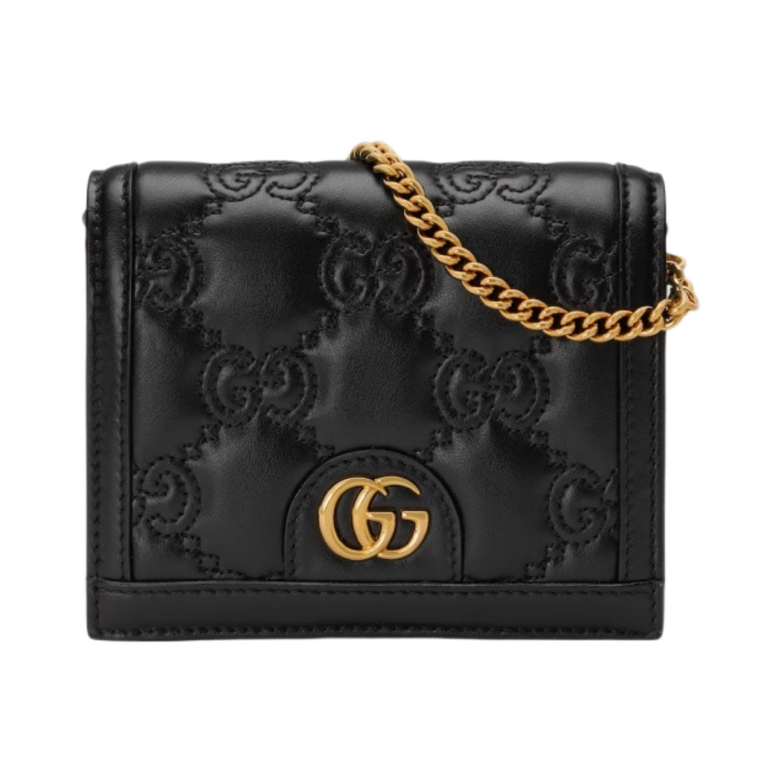 구찌 GG 마틀라세 미니 메신저 백 블랙 레더(Gucci GG Matelasse Mini Messenger Bag Black Leather) - 1