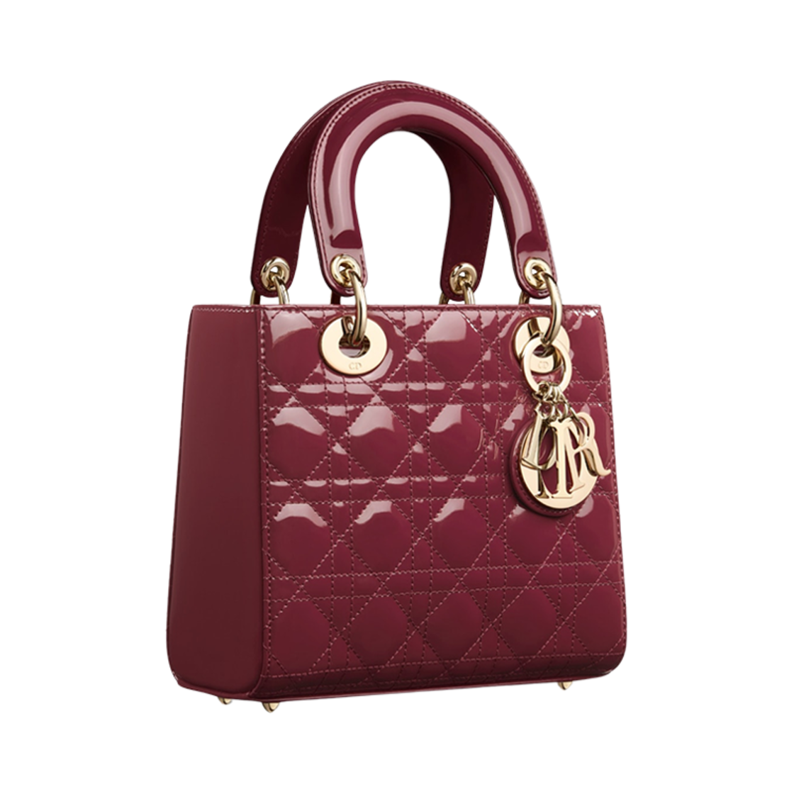 디올 스몰 레이디 백 딥 푸시아 페이턴트(Dior Small Lady Bag Deep Fuchsia Patent) - 3