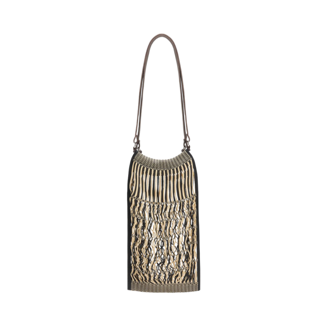 르메르 나일론 네트 미디움 필트 네트 쇼핑백 라이트 베이지 블랙(Lemaire Nylon Net Medium Filt Net Shopping Bag Light Beige Black)