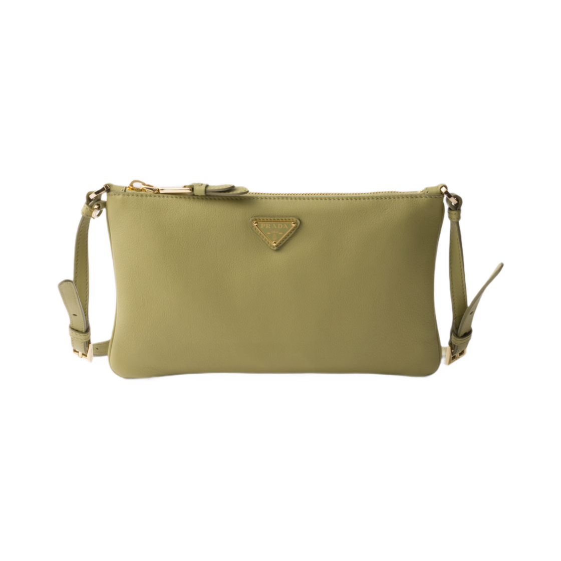 프라다 레더 파우치 피스타치오 그린(Prada Leather Pouch Pistachio Green) - 1