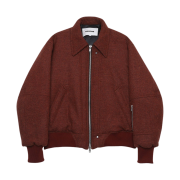 Haleine 3D Padded Wool Blouson Burgundy