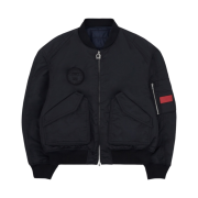 Wooyoungmi Embroidered Patch Detail MA-1 Black - 22SS