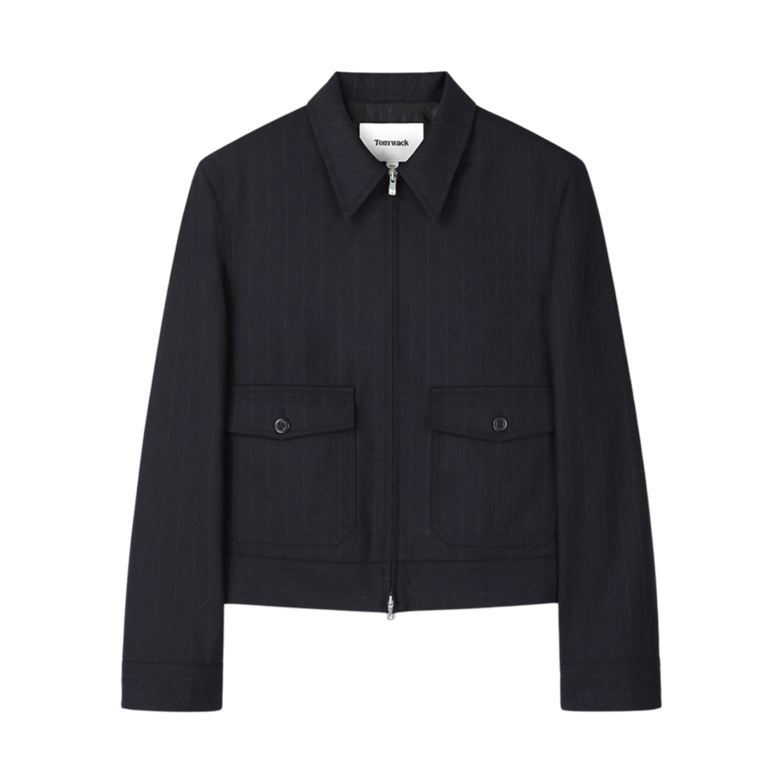 토니웩 버진 울 밀리터리 블루종 자켓 네이비 스트라이프(Tonywack Virgin Wool Military Blouson Jacket Navy Stripe)