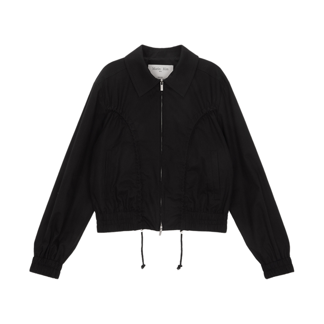 (W) 마뗑킴 커비 스트링 블루종 블랙((W) Matin Kim Curvy String Blouson Black)