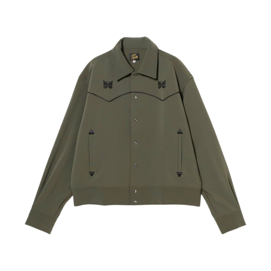 니들스 PE/PU 더블 클로스 파이핑 카우보이 자켓 올리브(Needles PE/PU Double Cloth Piping Cowboy Jacket Olive)