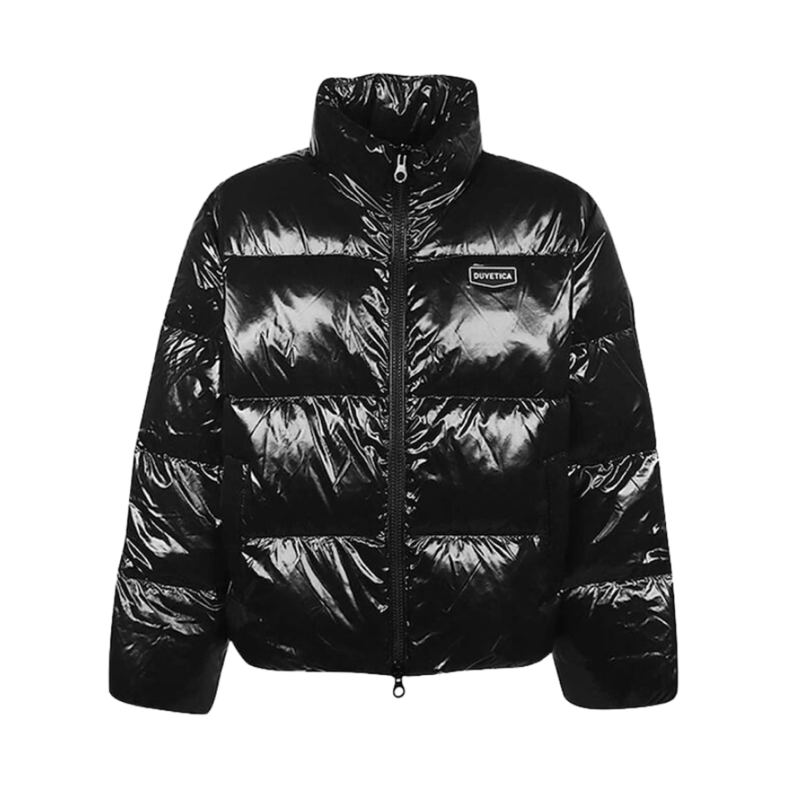 VUDJ30536-BKS Duvetica Dima Logo Patch Down Jacket Black