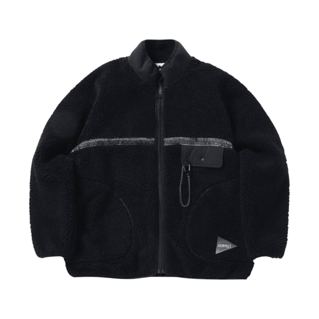 앤드 원더 x 그라미치 JQ 테이프 플리스 자켓 블랙