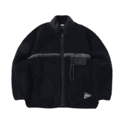 And Wander x Gramicci JQ Tape Fleece Jacket Black