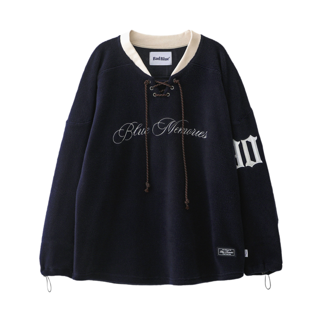 6902767 BadBlue Fleece Hockey Jersey Navy