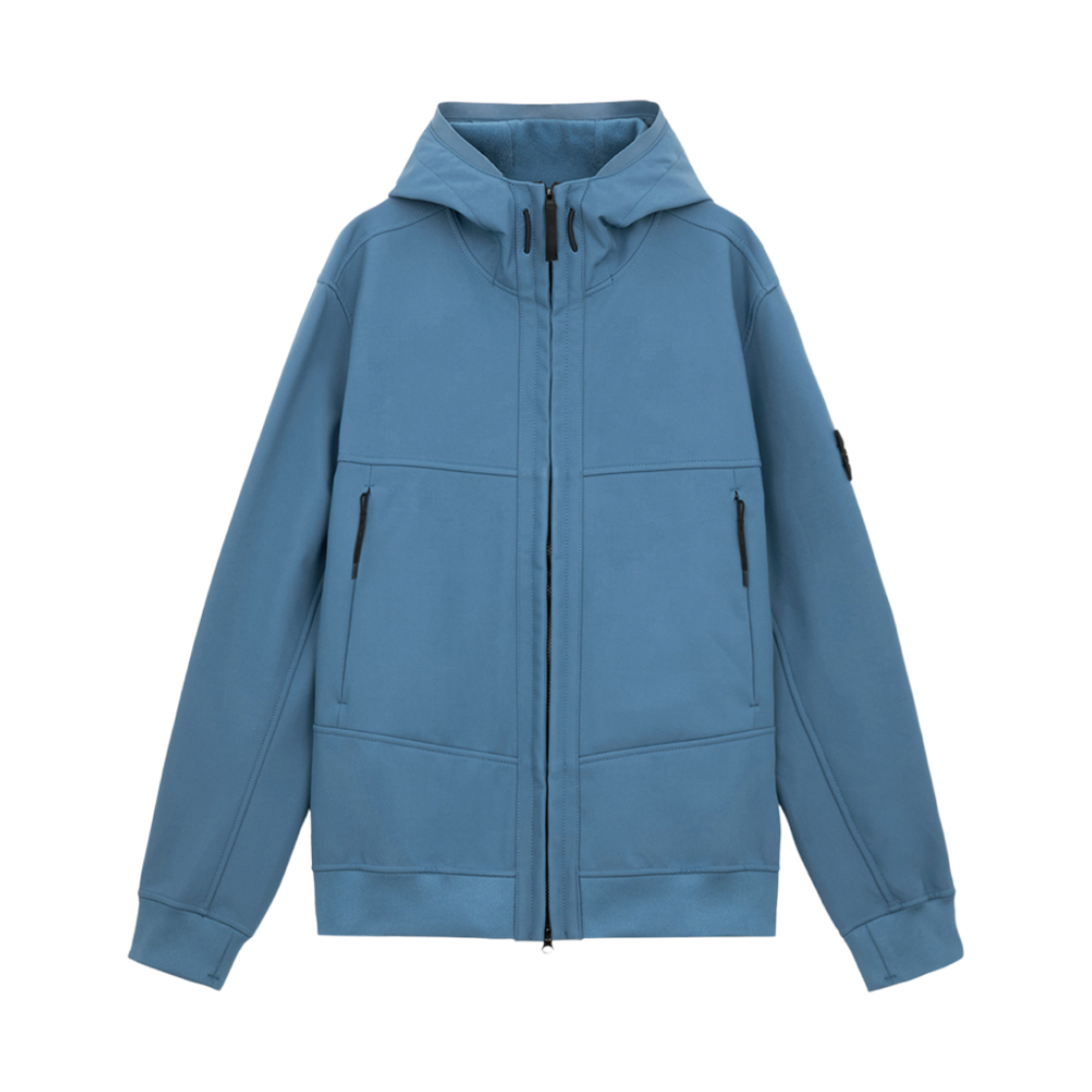 8115Q0322-V0024 Stone Island Q0322 Soft Shell-R E.Dye Technology in Recycled Polyester Wind and Water Resistant Hooded Jacket Avio Blue - 24FW