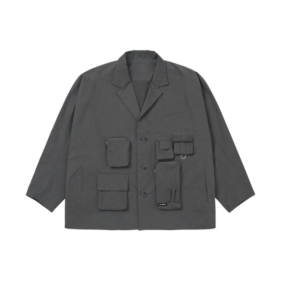 AJ244OT006GR Ajobyajo Multi Pocket Batwing Jacket Grey