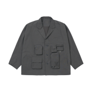 Ajobyajo Multi Pocket Batwing Jacket Grey