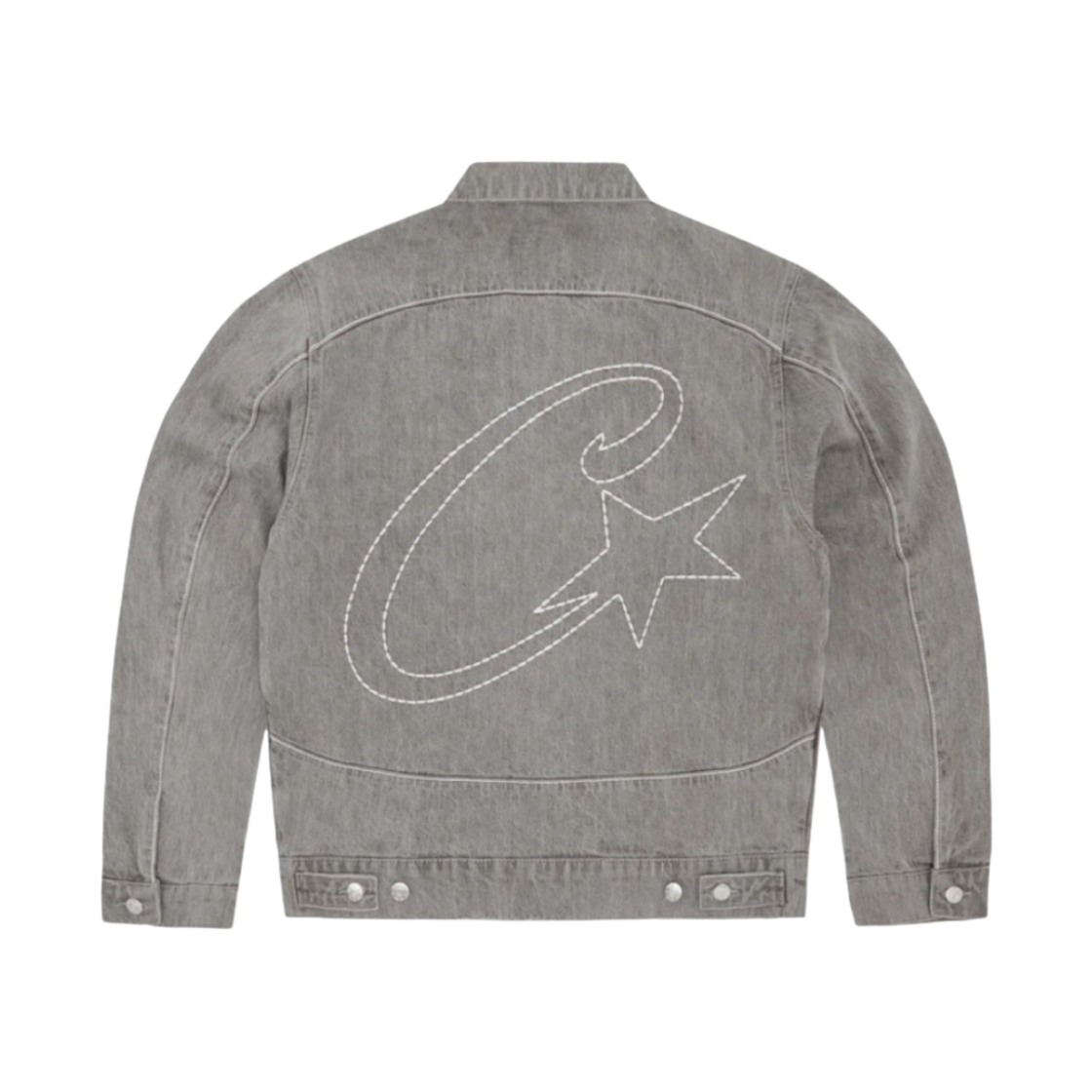 코르테이즈 C 스타 데님 트러커 자켓 그레이(Corteiz C Star Denim Trucker Jacket Grey) - 2
