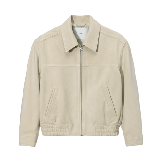 UDJU5A107CR Dunst Unisex Vegan Suede Collared Blouson Cream