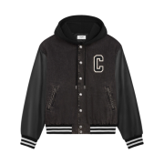 Celine Loose Teddy Jacket Charcoal Wash Denim