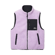 Stussy Sherpa Reversible Vest Lavender