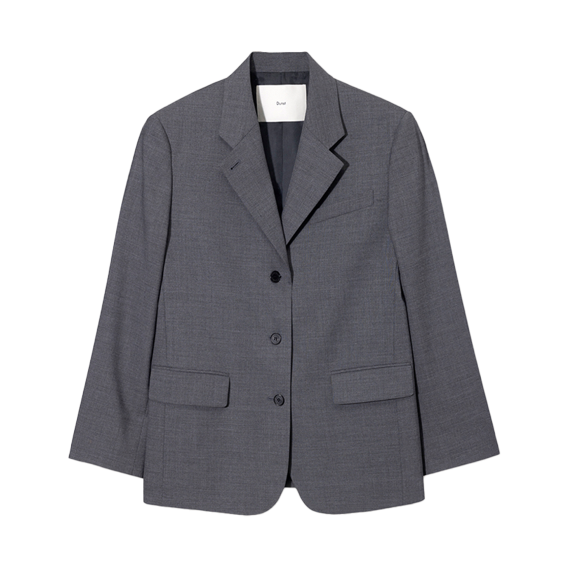 UDJA5A203G2 Dunst Essential 3 Button Wool Blazer Melange Grey