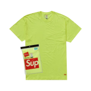 Supreme Hanes Tagless T-Shirts Fluorescent Yellow (2 Pack)