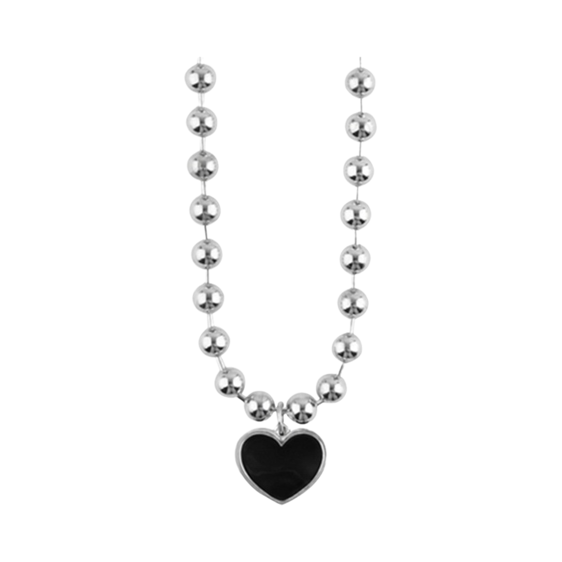 논논 빅 블랙 러브 넥클리스