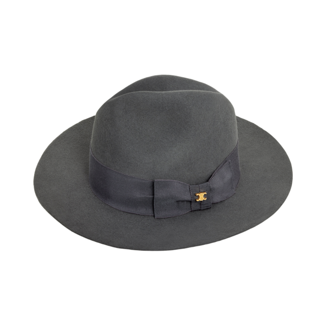 (W) 셀린느 페도라 햇 펠트 그리((W) Celine Fedora Hat in Felt Gris) - 3