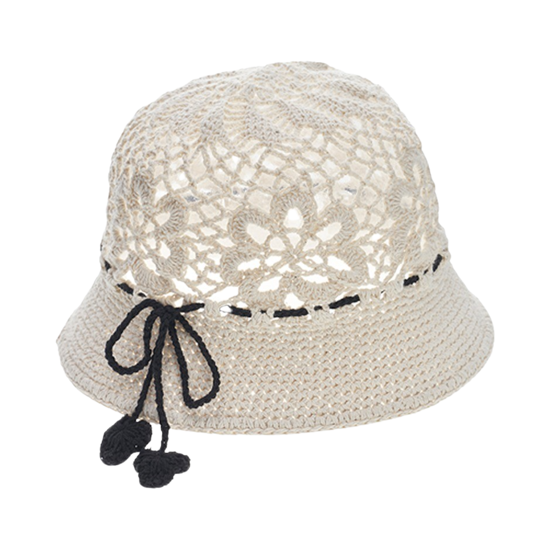 올인컴플리트 마농 타이드 크로쉐햇 아이보리