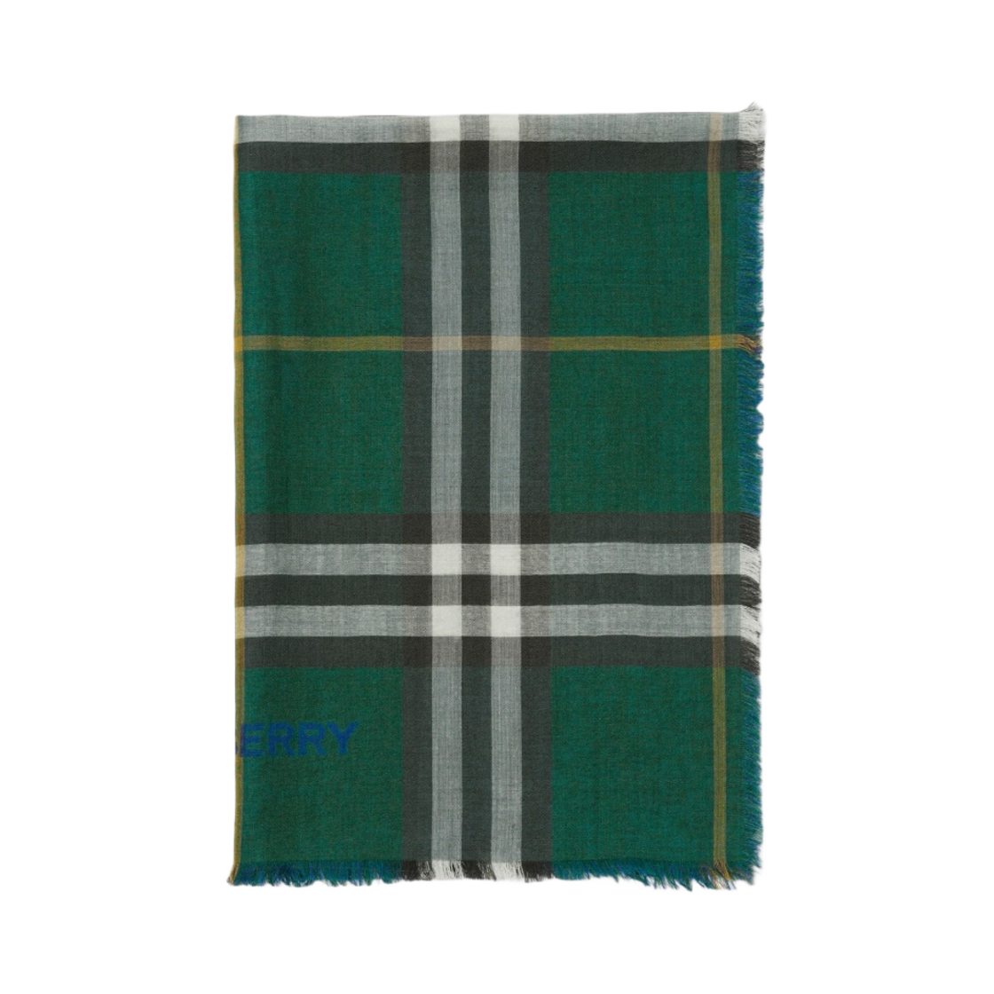 버버리 리버시블 체크 울 실크 머플러 아이비(Burberry Reversible Check Wool Silk Muffler Ivy) - 2