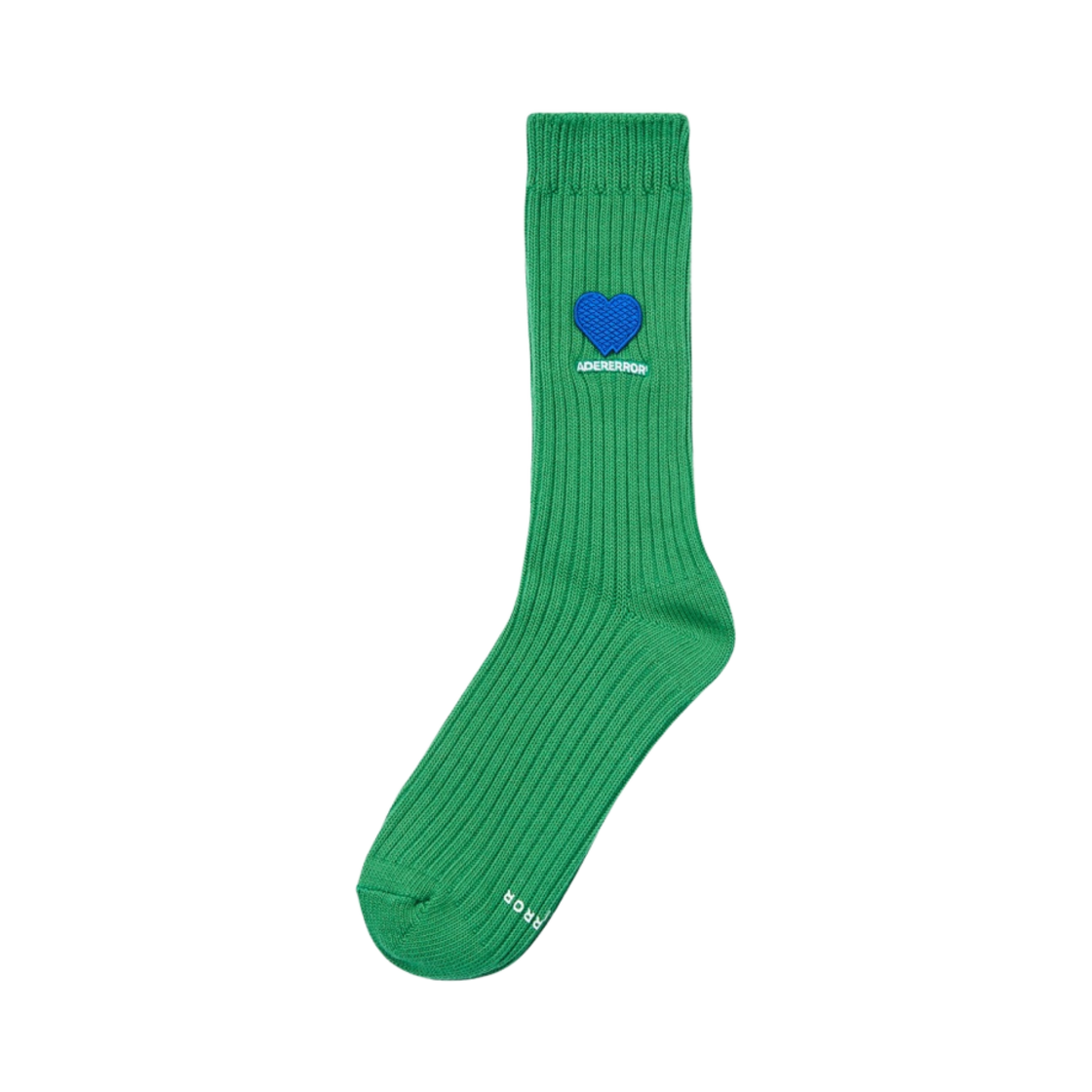 BLASSSO04GNF Ader Error Twin Heart Logo Socks Green