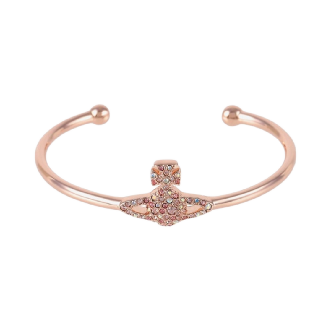 비비안 웨스트우드 그레이스 바스 릴리프 오픈 뱅글 핑크 골드(Vivienne Westwood Grace Bas Relief Open Bangle Pink Gold) - 1