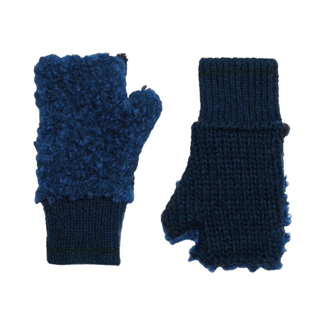 (W) 보테가 베네타 패치워크 울 미튼 스페이스 멀티((W) Bottega Veneta Patchwork Wool Mittens Space Multi) - 1