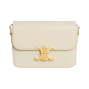 Celine Teen Triomphe Bag in Shiny Calfskin Limestone