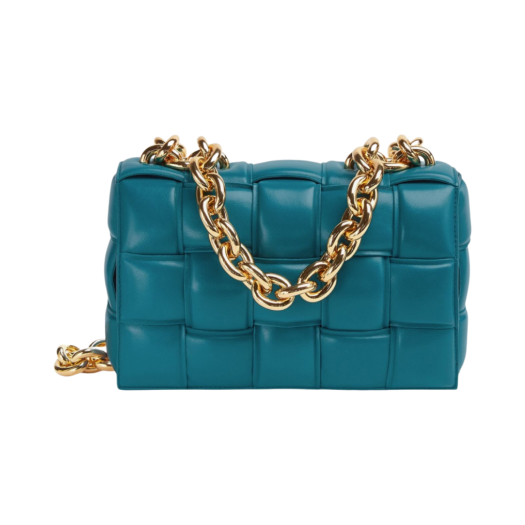 Bottega Veneta Padded Leather Chain Cassette Mallard