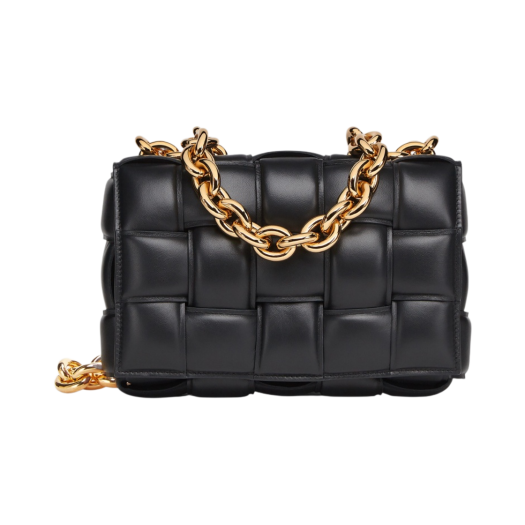 Bottega Veneta Leather Chain Cassette Black