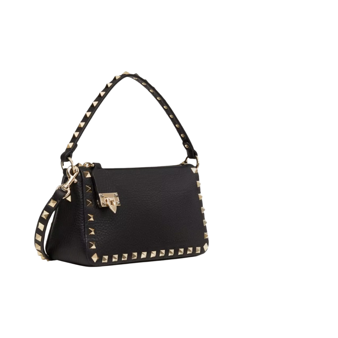 발렌티노 락스터드 그레이니 카프스킨 스몰 크로스바디백 블랙(Valentino Rockstud Grainy Calfskin Small Crossbody Bag Black) - 2