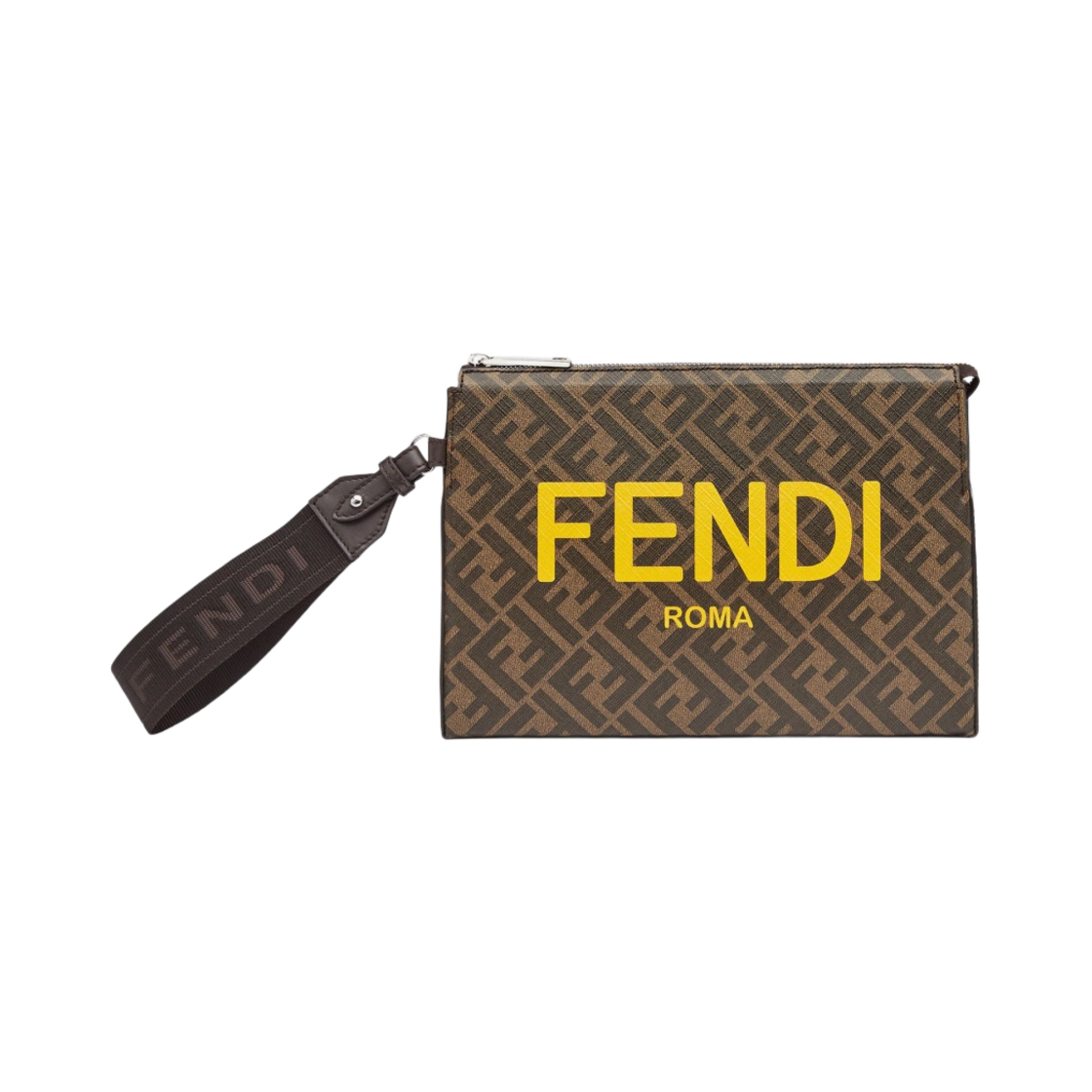 7VA564AJJ4F1HR8 Fendi Clutch Pack Pouch FF Fabric Brown - 대표 이미지 #1