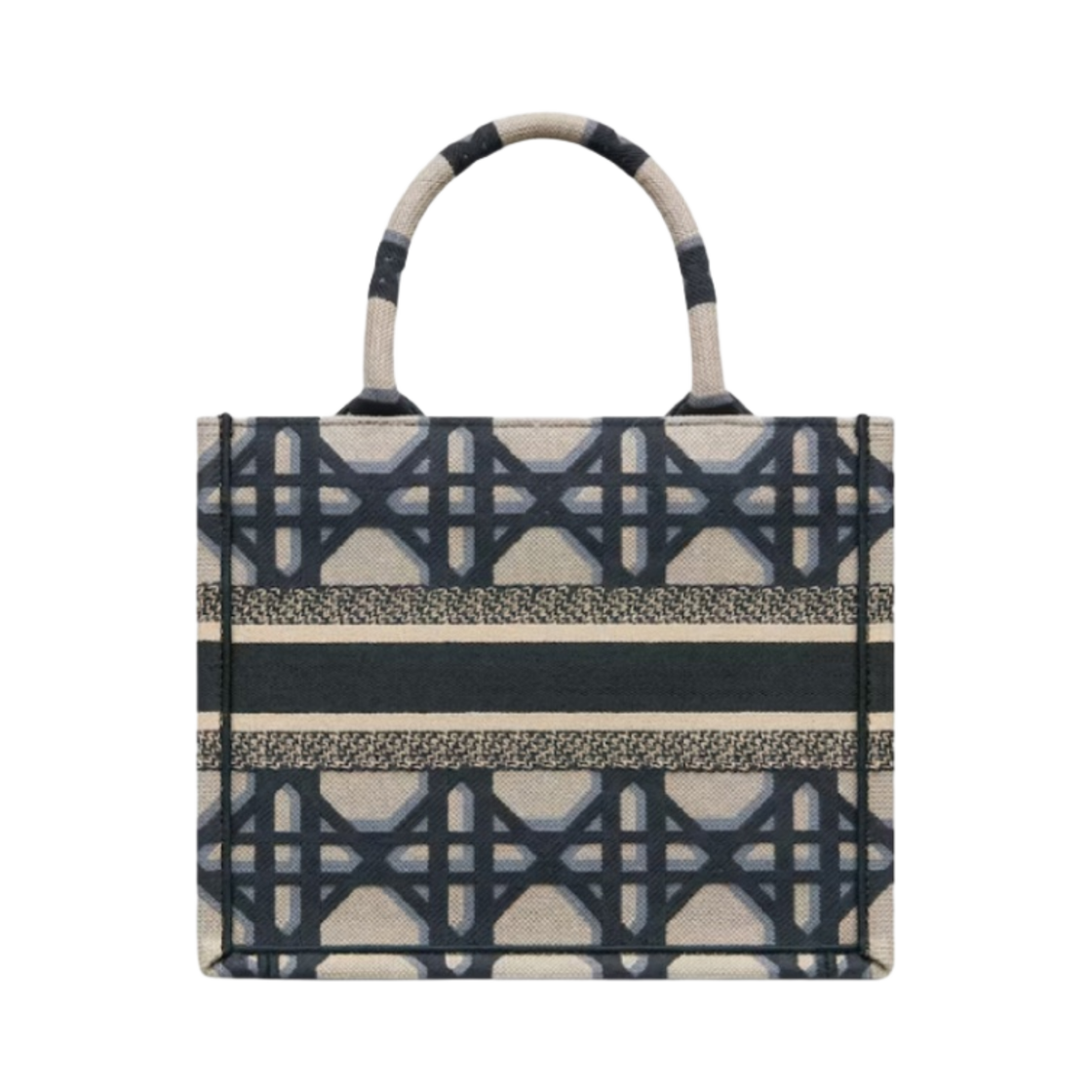 디올 스몰 북 토트백 매크로까나쥬 자수 베이지 블루(Dior Small Book Tote Bag Macrocannage Embroidery Beige Blue) - 3