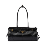 Prada Medium Leather Handbag Black