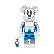 Bearbrick x Disney x Fragment Mickey Mouse 100% & 400% Set Blue
