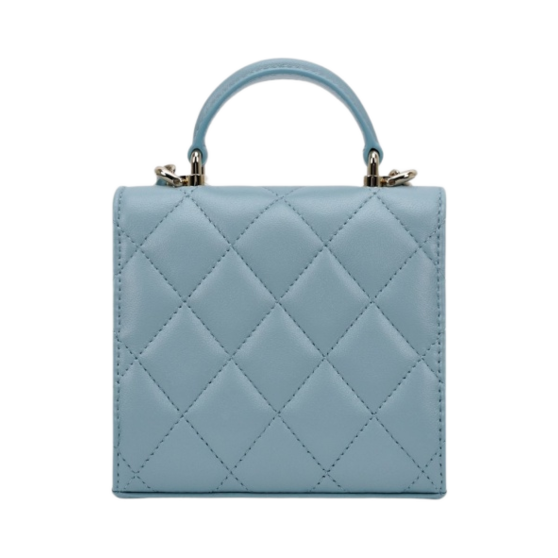 샤넬 체인 미니백 램스킨 & 골드 메탈 라이트 블루(Chanel Clutch with Chain Lambskin & Gold Light Blue) - 3