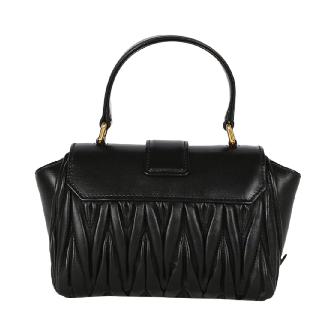 미우 미우 마틀라세 나파 레더 미니백 블랙(Miu Miu Matelasse Nappa Leather Mini Bag Black) - 3