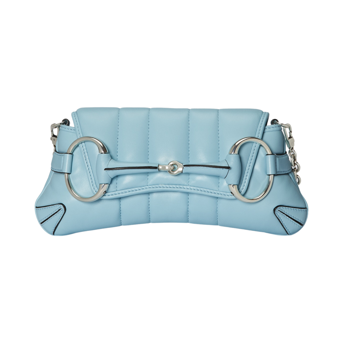 구찌 홀스빗 체인 스몰 숄더백 라이트 블루 레더(Gucci Horsebit Chain Small Shoulder Bag Light Blue Leather) - 2