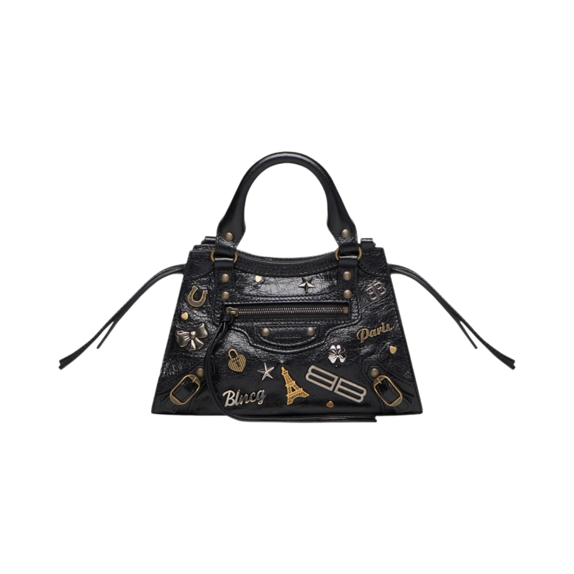 발렌시아가 핀 네오 클래식 미니 핸드백 블랙(Balenciaga Neo Classic Mini Handbag with Pins Black) - 1