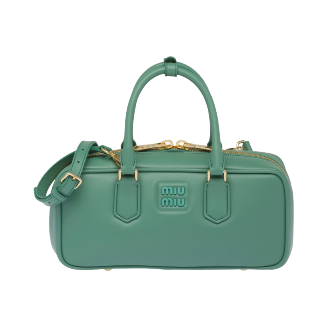 미우 미우 아르카디아 레더 백 세이지 그린