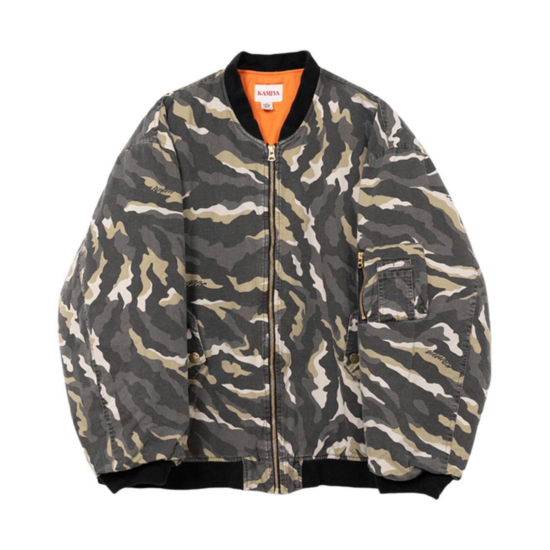 G14BL014 Kamiya Camouflage MA-1 Beige