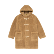 Human Made Wool Blended Boa Fleece Duffle Coat Beige