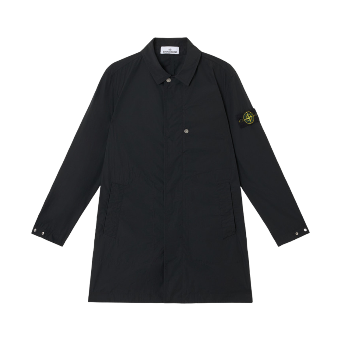 K1S1571000-09S0026-V0029 Stone Island 7100009 Micro Twill Soft Trench Coat with Anti-Drop Black - 25SS
