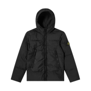 (Kids) Stone Island 40433 Garment Dyed Crinkle Reps R-Nylon Down Black - 22FW