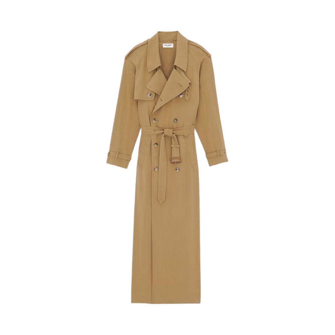 742023-Y7G45-9772 (W) Saint Laurent Trench Coat In Twill Sable
