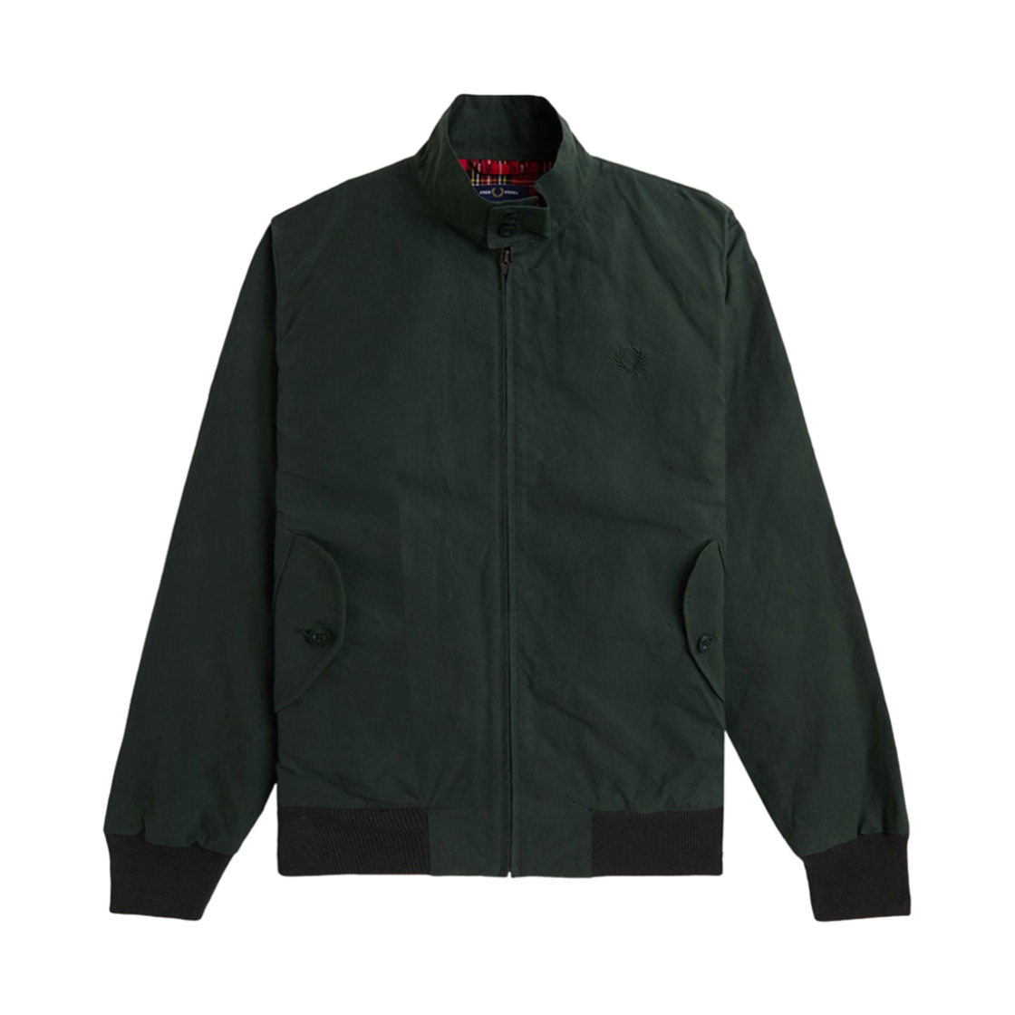 프레드페리 메이드인잉글랜드 왁스 해링턴 자켓 나이트그린