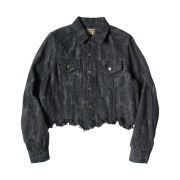(W) Kapital 12 oz. Magpie Denim 3rd Jacket L's Black